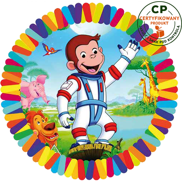 Opłatek na tort Ciekawski George zdjęcie 1