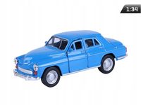 Model samochodu 1:34, PRL Warszawa 224 niebieski