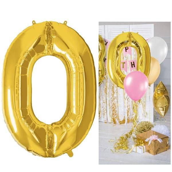 Balony na urodziny cyfra 40 foliowe 40 cm złote na Arena.pl