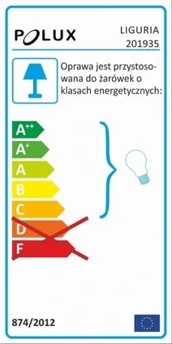 SANICO LIGURIA E27 Kinkiet prosty do dołu czarny na Arena.pl