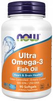 NOW ULTRA Omega-3 90 kaps. OLEJ RYBI, TRAN, MÓZG, SERCE, WZROK
