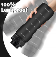 750ml Bez BPA Tritan Butelka na wodę z znacznikiem czasu BOTC