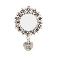 Okrągła broszka z zawieszką w kształcie serca do sublimacji