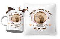 Zestaw Kapibara Poduszka + Kubek Prezent Z Nadrukiem Ze Zdjęciem