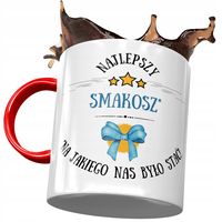 Kubek Czerwony Dla Smakosza Najlepszy Smakosz Z Nadrukiem Ze Zdjęciem