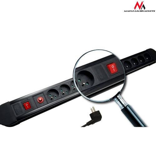 PRZEDŁUŻACZ LISTWA ZASILAJĄCA 10 GNIAZD 1,5m KABEL AUTOMATYCZNY BEZPIECZNIK na Arena.pl