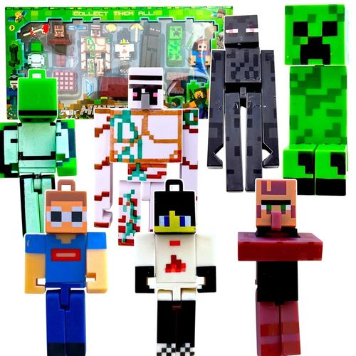 MINECRAFT - ZESTAW FIGUREK 18w1 FIGURKI Z GRY + AKCESORIA DUŻY ZESTAW 18w1 na Arena.pl