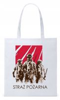 Dla Strażaka Prezent Torba Eco Biała Shopper Z Nadrukiem Ze Zdjęciem