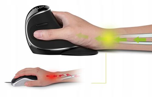 Bezprzewodowa Mysz Pionowa Delux M618pd Ergonomiczna Myszka Bluetooth 2.4g na Arena.pl