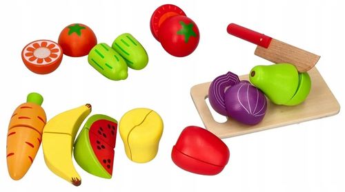 WARZYWA I OWOCE DO KROJENIA DREWNIANE ADAM TOYS na Arena.pl