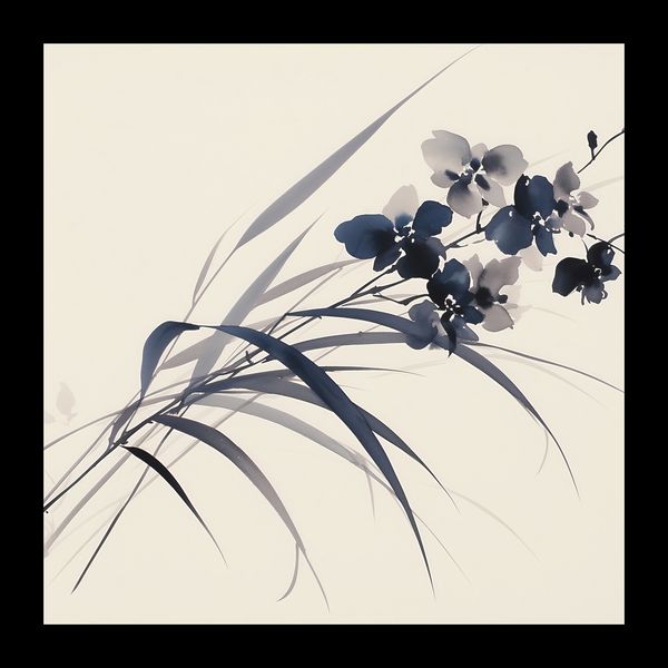 Plakat 20x20cm Orchidea w Sepii zdjęcie 2