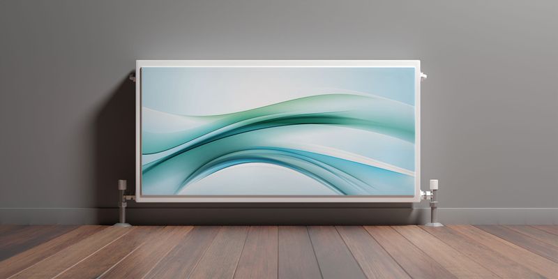 Osłona MAGNETYCZNA Kaloryfera Niebieska Fala Abstrakcja 80cm x 60cm zdjęcie 3