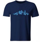 Koszulka Rower Linia Życia, prezent dla rowerzysty, granatowa, S