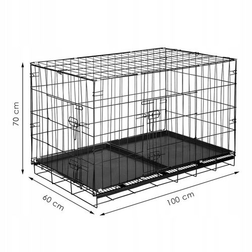 KLATKA KOJEC DLA PSA PSÓW KOTA MOCNY WYBIEG METALOWA DUŻA 100x70x60cm na Arena.pl