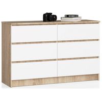 Komoda do salonu, sypialni, 6 szuflad, STILO, 120x40x77 cm | TYLETEGOTU