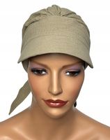 Turban chusta na lato z daszkiem Tess M-1 muślinu także po chemioterapii