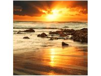50X50CM WSCHÓD SŁOŃCA WZBURZONYM OCEANEM OBRAZ