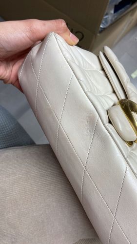 Coach torebka skóra naturalna biały na Arena.pl