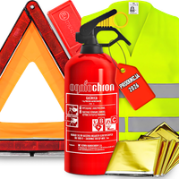 GAŚNICA PROSZKOWA 1KG TRÓJKĄT OSTRZEGAWCZY KOC RATUNKOWY NRC KAMIZELKA