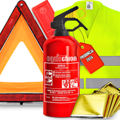 GAŚNICA PROSZKOWA 1KG TRÓJKĄT OSTRZEGAWCZY KOC RATUNKOWY NRC KAMIZELKA