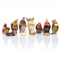 Małe FIGURKI do szopki ZESTAW figurek Św. Rodzina Trzej Królowie Anioł