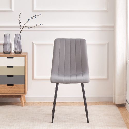 IRIS KRZESŁO TAPICEROWANE CIEMNY SZARY WELUR na Arena.pl