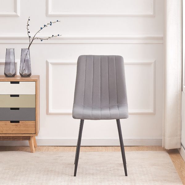 IRIS KRZESŁO TAPICEROWANE CIEMNY SZARY WELUR zdjęcie 5