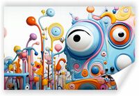 Fototapeta PREMIUM STRUKTURA ZMYWALANA kolorowa abstrakcyjna tapeta