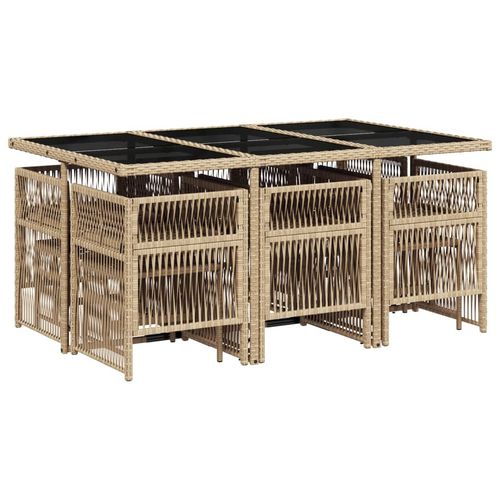 11-cz. zestaw mebli ogrodowych z poduszkami, mieszany beż na Arena.pl