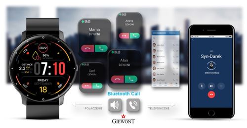 Smartwatch Giewont GW120-2 PRO Czarny na Arena.pl