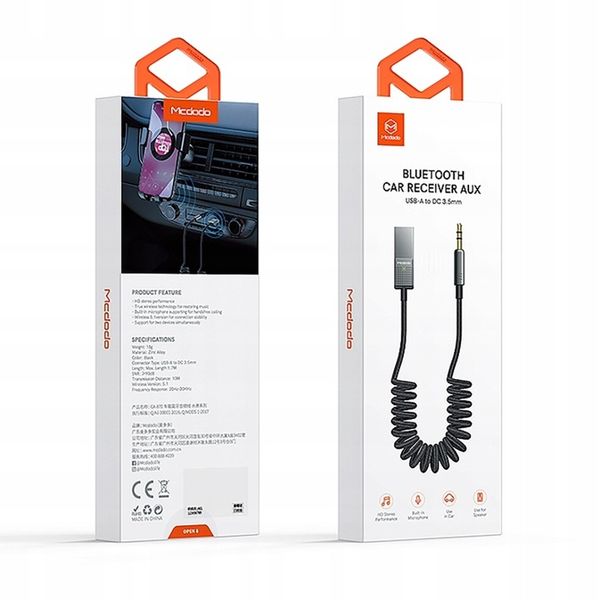 MCDODO TRANSMITER ADAPTER ODBIORNIK AUDIO BLUETOOTH 5.1 AUX DO zdjęcie 4