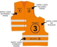 Kamizelka odblaskowa z nadrukiem logo napisem L