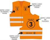 Kamizelka odblaskowa z nadrukiem logo napisem L