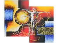 80X70CM TAŃCZĄCE POSTACIE DUO OBRAZ