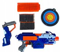 Pistolet Zabawkowy na Miękkie Strzałki Piankowe z tarczą +20 strzałek +8lat