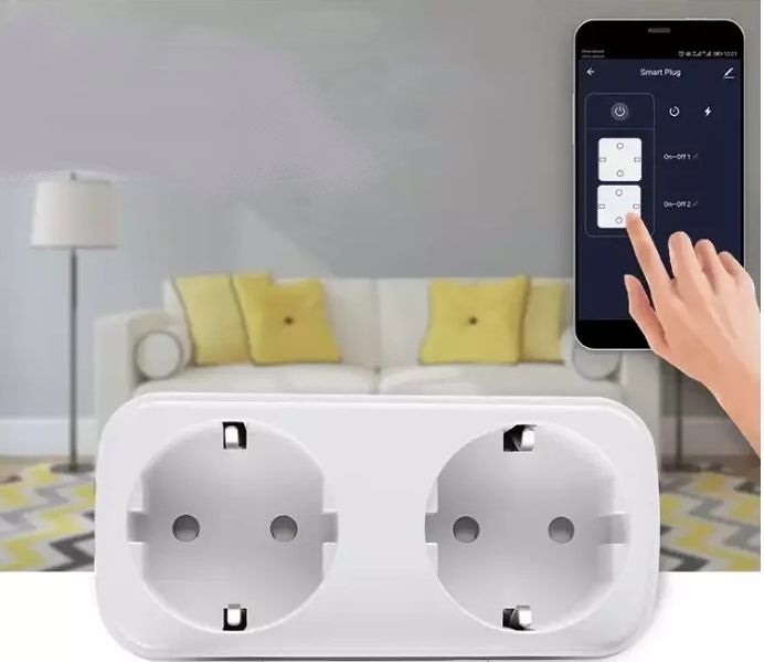 Wtyczka Gniazdko Podwójne WiFi ZigBee TUYA SMART Idomtuya zdjęcie 2