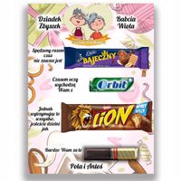 Prezent na dzień Babci i Dziadka Tabliczka na słodycze super upominek