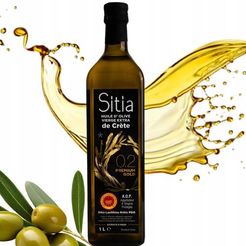 Oliwa z Oliwek Extra Virgin Grecka Sitia 02 Premium 1L data ważności 05/27 na Arena.pl
