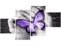 90CM 160 OBRAZ 4 ELEM MOTYL DŁONIACH ŚCIENNY