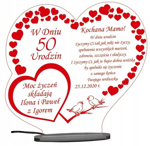 18 50 60 70 80 90 URODZINY STATUETKA PREZENT LED na Arena.pl