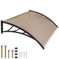daszek nad drzwi zadaszenie 150 x 100 cm brązowy