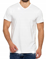 T-SHIRT MĘSKI MORAJ BIAŁA BAWEŁNA CZESANA KRÓTKI RĘKAW KOSZULKA S HIT