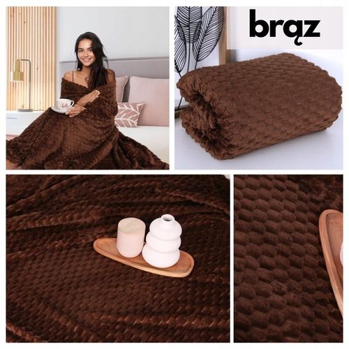 KOC ŚWIĄTECZNY 160X200 NARZUTA NA ŁÓŻKO NA KANAPĘ MIĘKKI PLED Z MIKROFIBRY na Arena.pl