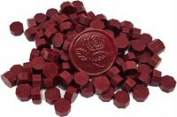 Lak wosk do stempli lakowania CZERWONY CIEMNY 100szt