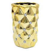 WAZON ZŁOTY CERAMICZNY NA KWIATY NOWOCZESNY GLAMOUR