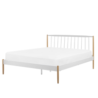 Łóżko metalowe 160 x 200 cm białe MAURS