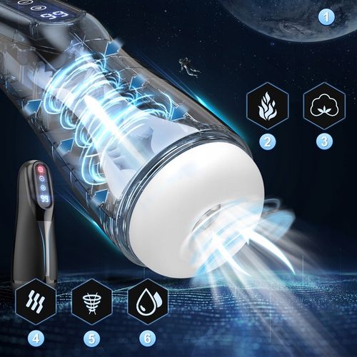 Automatyczne masturbator meski z funkcją ssania, wibracji, ogrzewania na Arena.pl