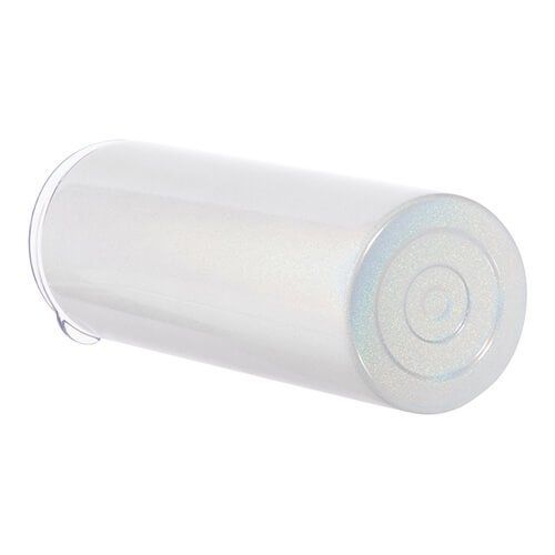 Kubek 600 ml ze słomką do sublimacji - biały opalizujący na Arena.pl