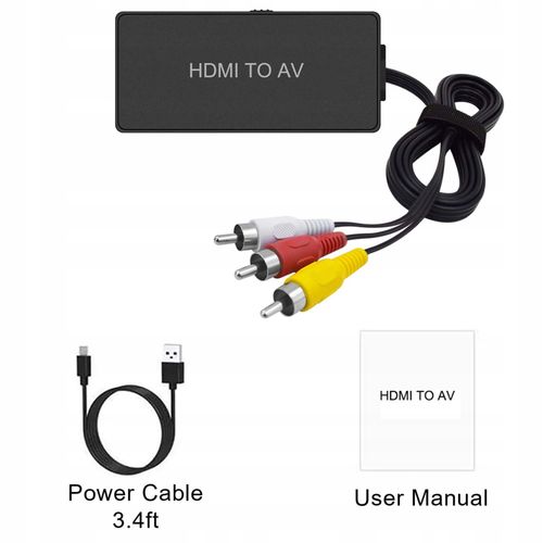 Konwerter Adapter Obrazu Z HDMI Na AV RCA PAL/NTSC Adapter na Arena.pl