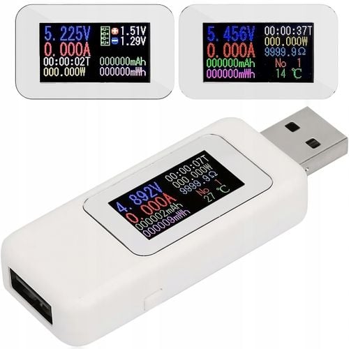 WOLTOMIERZ CYFROWY USB MIERNIK TESTER NAPIĘCIA AMPEROMIERZ WATOMIERZ LCD na Arena.pl